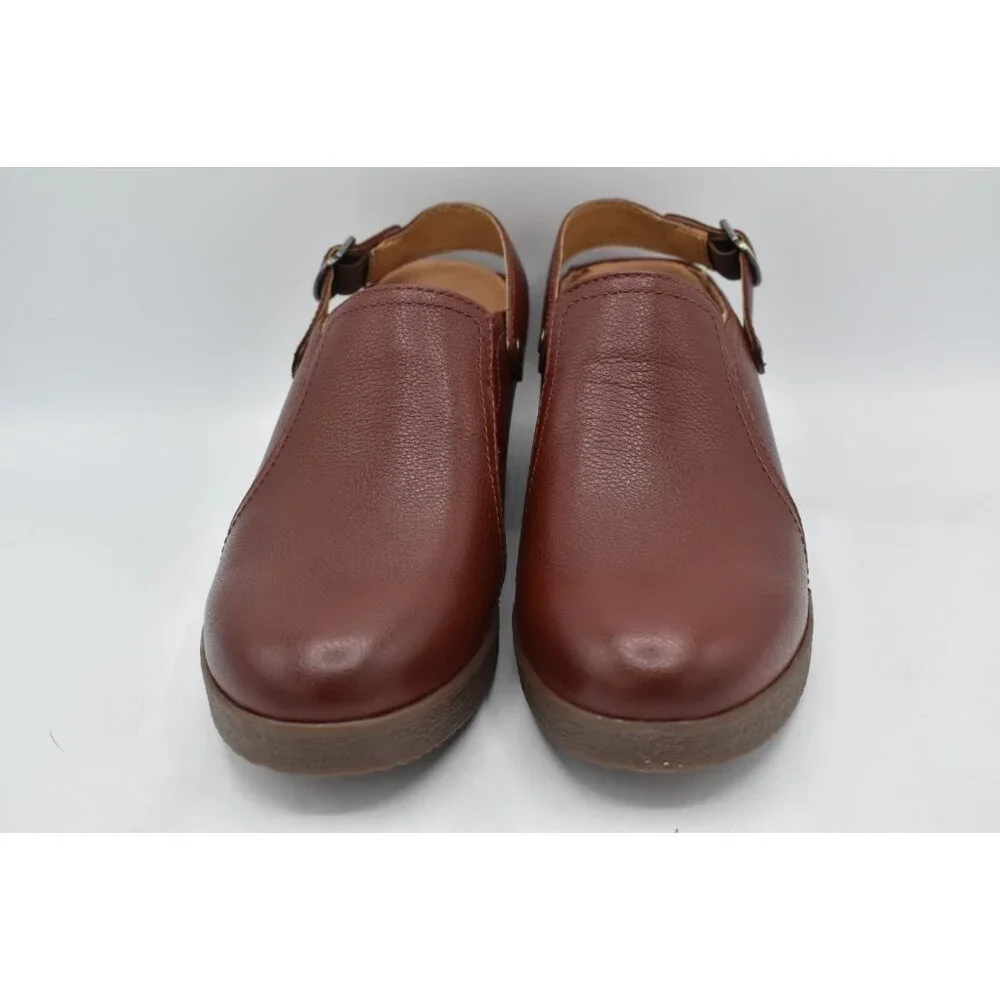 Dansko‎ Womens Size EU 40 US 9.5-10 Sheridan Waterproof Red Leather Wedge Clogs